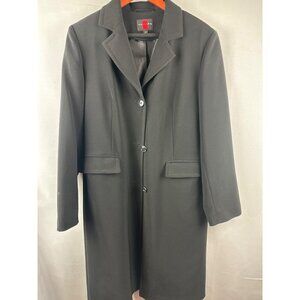 Gallery Womens Black Mid-Length Coat M